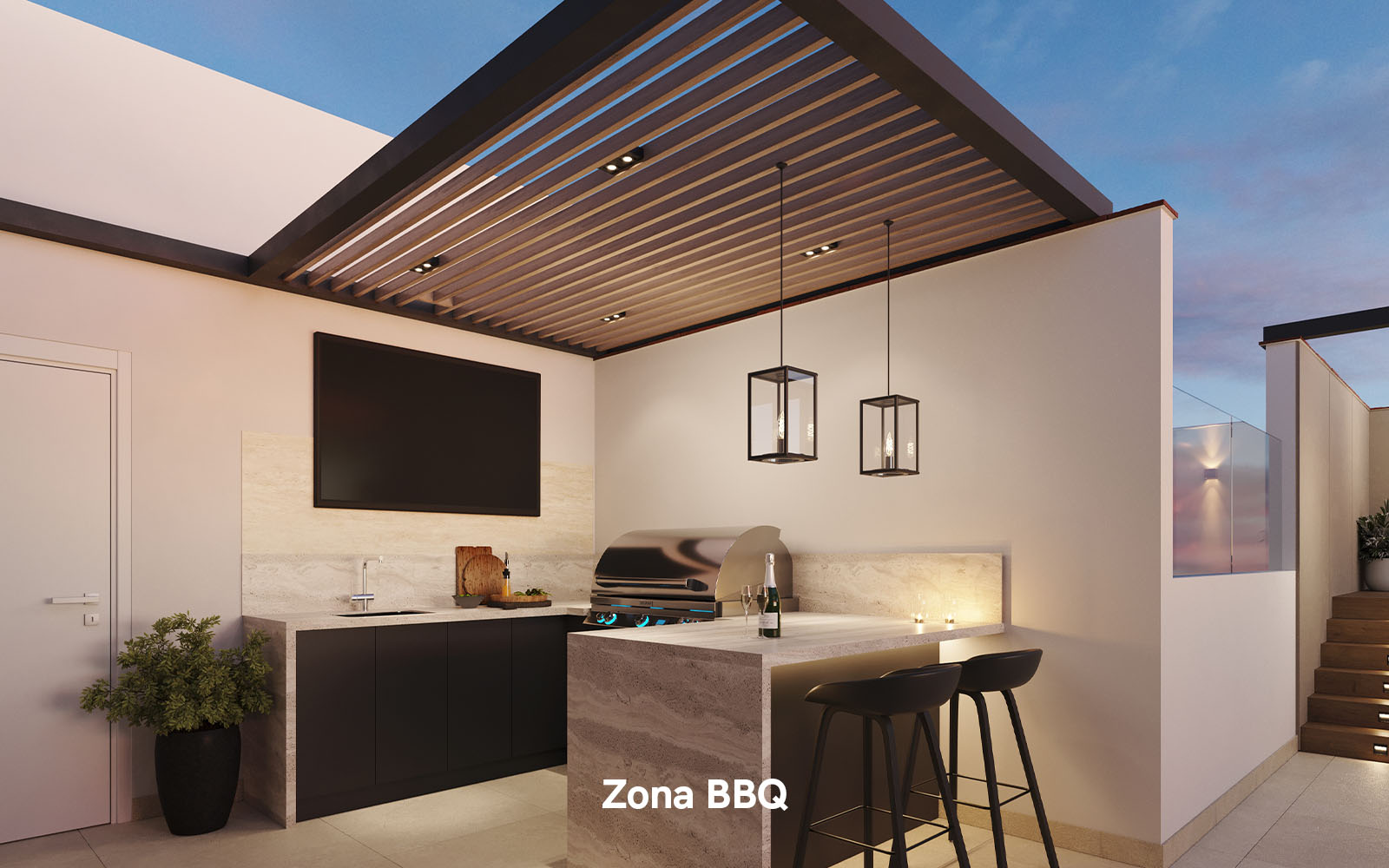 Bellagio-Zona-BBQ Zona BBQ del Edificio Bellagio - Proyecto inmobiliario en Jesús María